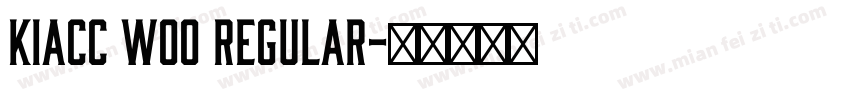 kiaCC W00 Regular字体转换